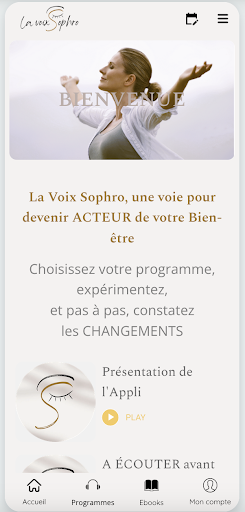 Android application La Voix Sophro screenshort