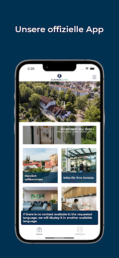 Android application Kurparkklinik Heiligenstadt screenshort