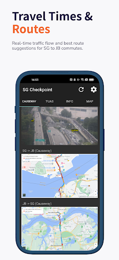 Android application SG Checkpoint screenshort