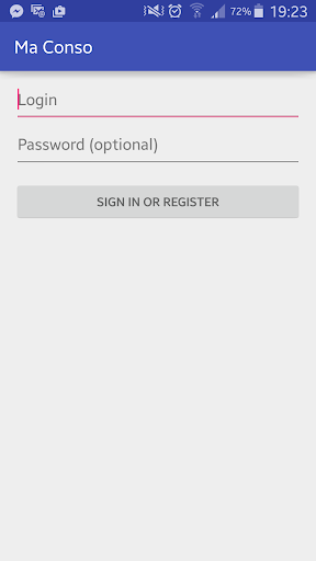 Android application MaConso screenshort