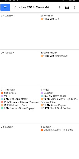 Drag & Drop Calendar Screen 2