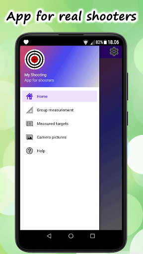 Android application My Shooting - Measuring hits screenshort