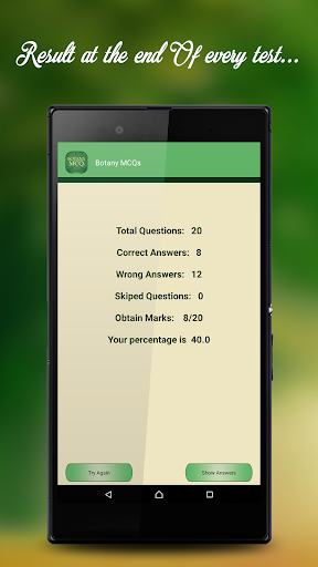 Botany MCQs Screen 3