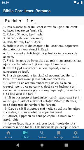 Android application Biblia Cornilescu Română screenshort