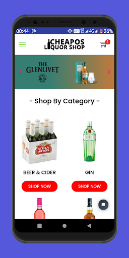 Android application Cheapos Liquor Shop screenshort