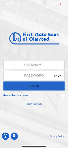 Android application First State Bank of Olmsted screenshort