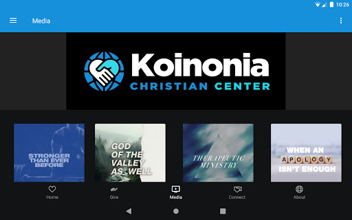 Screenshot of Koinonia Christian Center