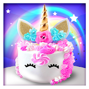 Unicorn Birthday Cake and Candles
