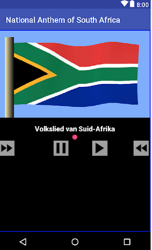 Android application Anthem of South Africa screenshort