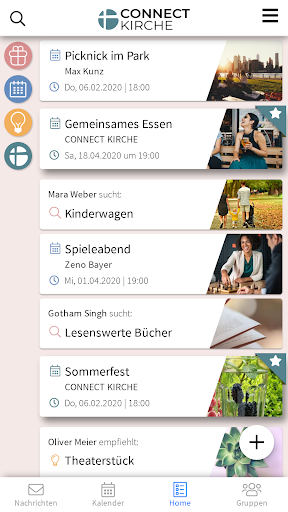 Android application CONNECT KIRCHE screenshort