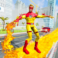 Fire Storm Super Hero: Flying Superhero War Games