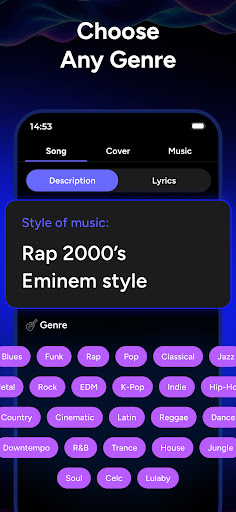 Screenshot of AI Music Maker - Melodia