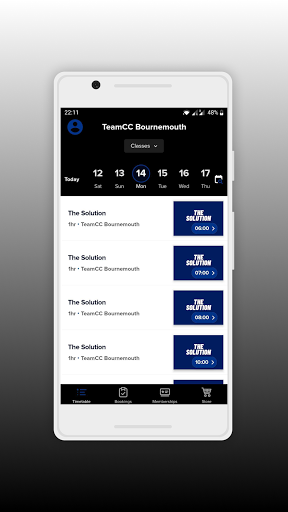 Android application TeamCC Gyms screenshort