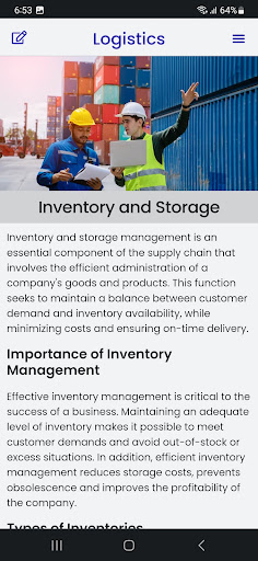 Logistics Course Screen 3