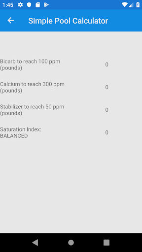 Simple Pool Calculator Screen 2