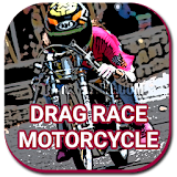 Drag bike racing motorcycle icon