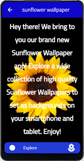 Android application sunflower wallpaper screenshort