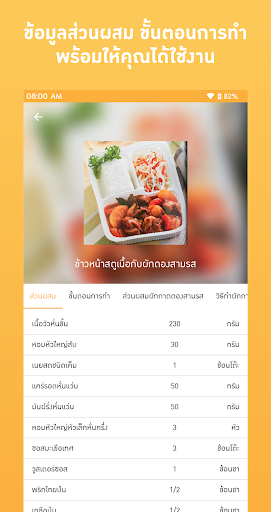 เมนูอาหาร สูตรอาหาร Screen 2