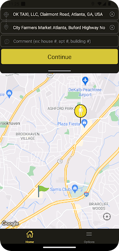 Ok Taxi Passenger Screen 2