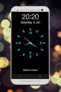 Glowing Clock Locker - Blue Screenshot