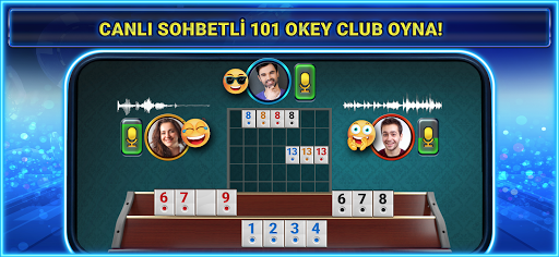 101 Okey Club - Sesli & Yeni 101 Yüzbir Okey Plus 7.3.18 screenshots 1