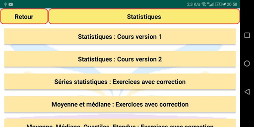 Maths Première L ES Screen 2