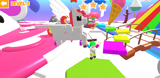 Obby Unicorn Parkour Rainbow Screen 2