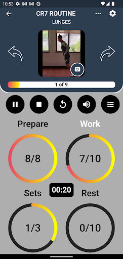 Custom Workout with Journal Screen 3