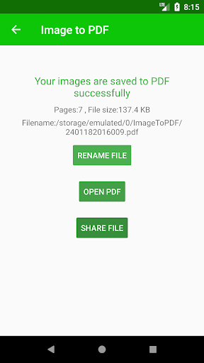Image to PDF converter Screen 3