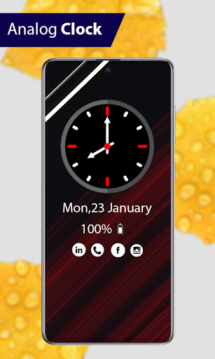 Always on Display - Edge Lighting Clock Free