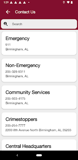 Birmingham Police Department Screen 2
