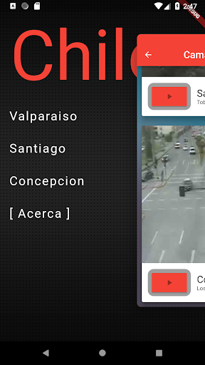 Android application Chile Traffic Cameras screenshort