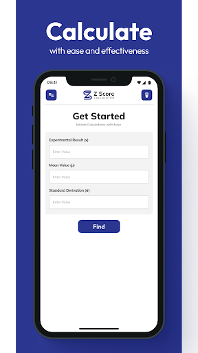 Z Score Calculator Screen 2
