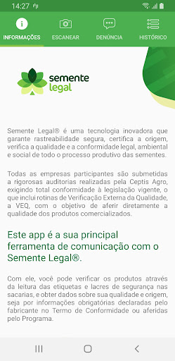 Android application Semente Legal screenshort