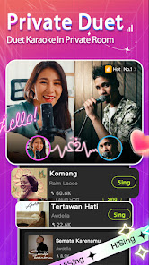 Captura de Pantalla 4 HiSing: Karaoke Party & Sing android