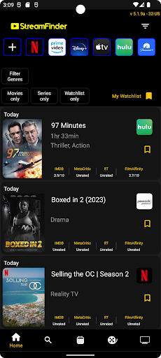 Android application Streamfinder: Streaming Guide screenshort