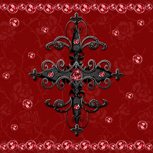 Red Gothic Cross Go SMS Theme logo
