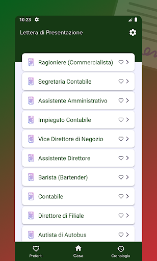 Lettera di Presentazione Screen 2