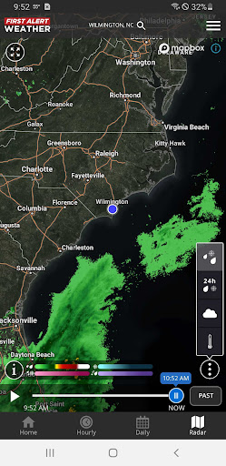 Screenshot of WECT 6 First Alert Weather