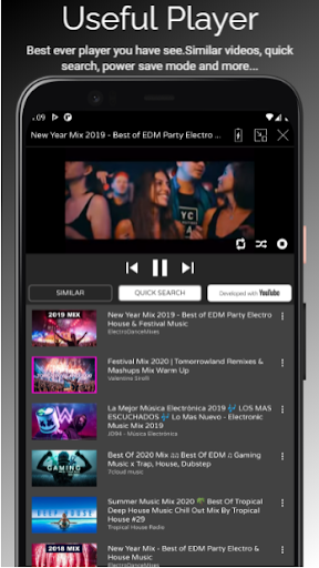 Android application Floating Music Player for Tube screenshort