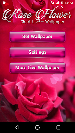 Android application Rose FlowerClock LiveWallpaper screenshort