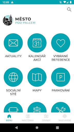 Android application Město pod palcem screenshort