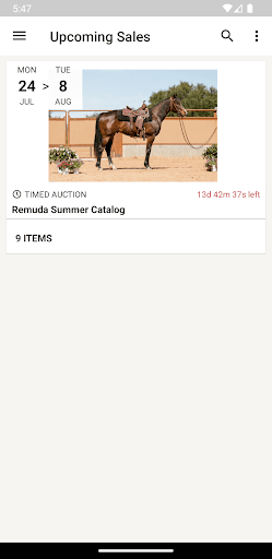 Android application Remuda Auctions screenshort