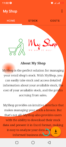 Android application My Shop (Stock Manager) screenshort