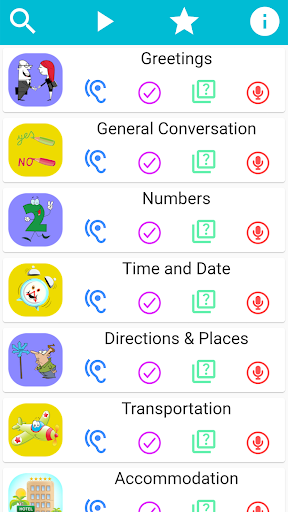Android application Speak Arabic screenshort