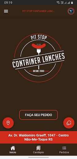 Android application Pit Stop Container Lanches screenshort