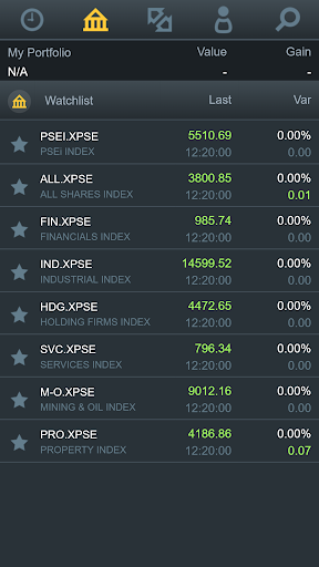 Android application TradeX for PSE screenshort