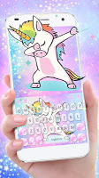 screenshot of Lit Swag Unicorn Keyboard Them