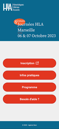 Android application 8èmes Journées HLA screenshort