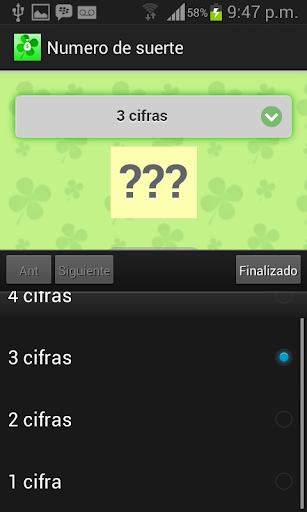 Numero de suerte Screen 3